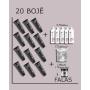 20 Boje Black Profesional + Trazues boje  -  Mask 100 ml