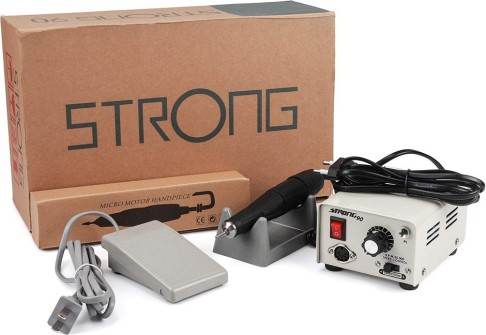 Freze Profesionale për Manikyr Strong ST90 – 35,000 RPM me Pedal | Nail Drill Profesional